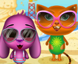 Toto And Sisi At The Beach - Pets Games